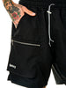 BERMUDA CARGO ZIPPER BLACK