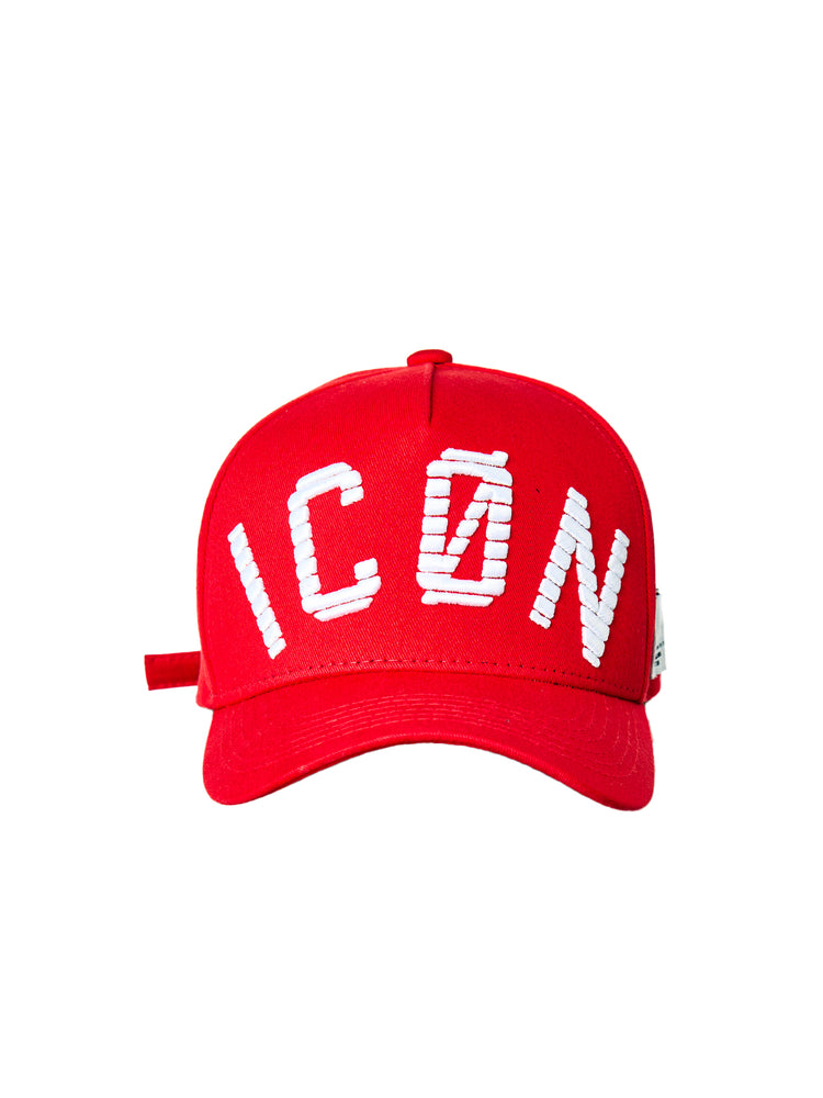 CAP ICØN STRIPE RED