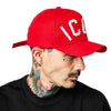 CAP ICØN STRIPE RED