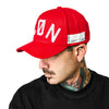 CAP ICØN STRIPE RED